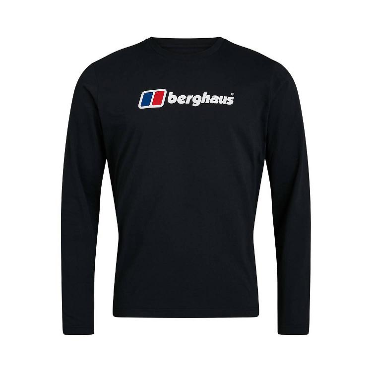 Pánska Tričko Berghaus Organic Big Logo Čierne Slovensko 0291NIJEK